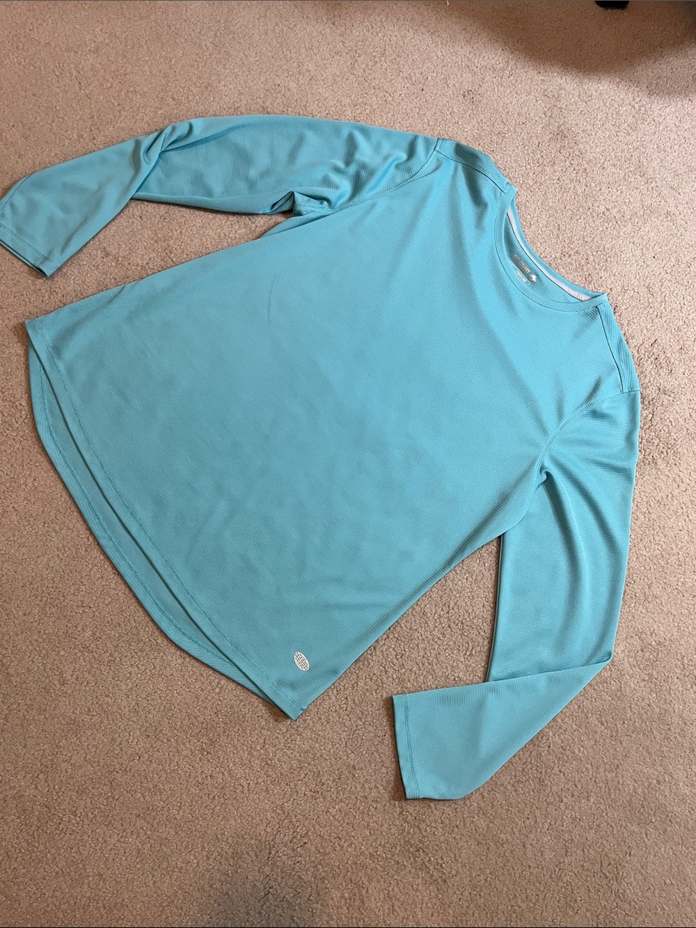 Reel Legends Teal Performance Crew Neck Top XL, LIKE NEW